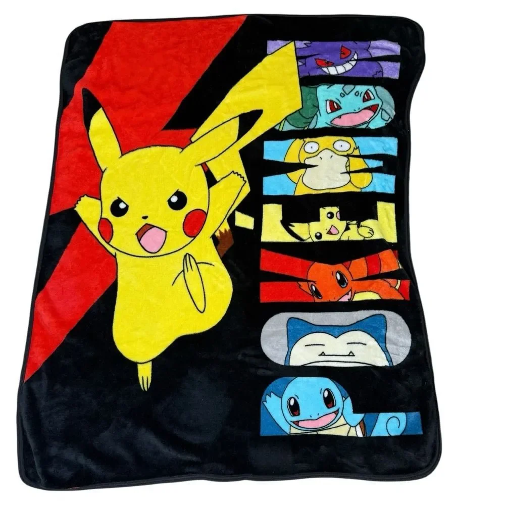 Pokémon Pikachu Fleece Blanket NW Group 46x60 Gen 1 Throw‎